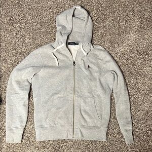 Polo by Ralph Lauren Light Gray Zip-Up Hoodie